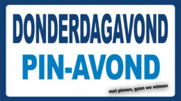 Donderdagavond: pin-avond